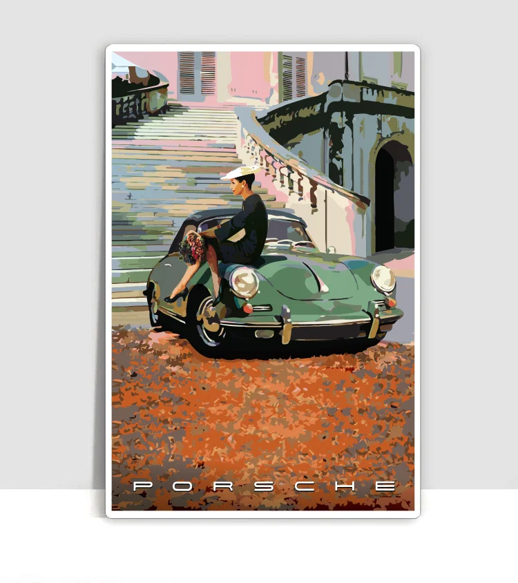 The Air Factor-ALUMINUM POSTERS Women With Flowers Siting on a